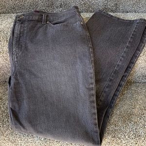 GV Gray Stretch Amanda Mid Rise Straight Leg Jeans Size 14S
